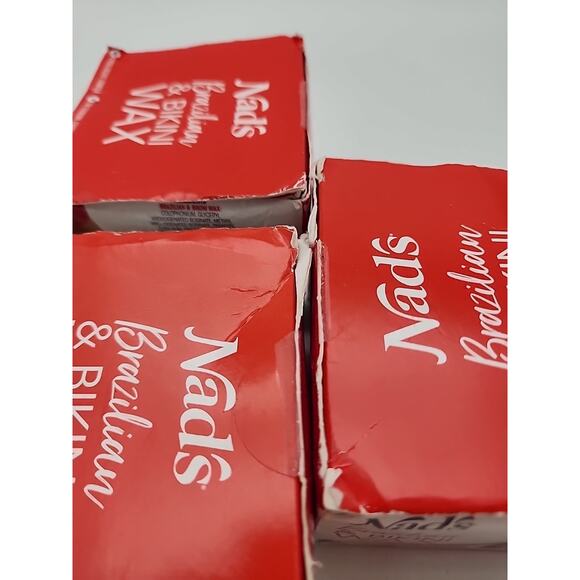 Nads Brazilian Bikini Wax Kits 4.9 oz Each Underarms Body Hair Removal Lot of 3 - Picture 2 of 7